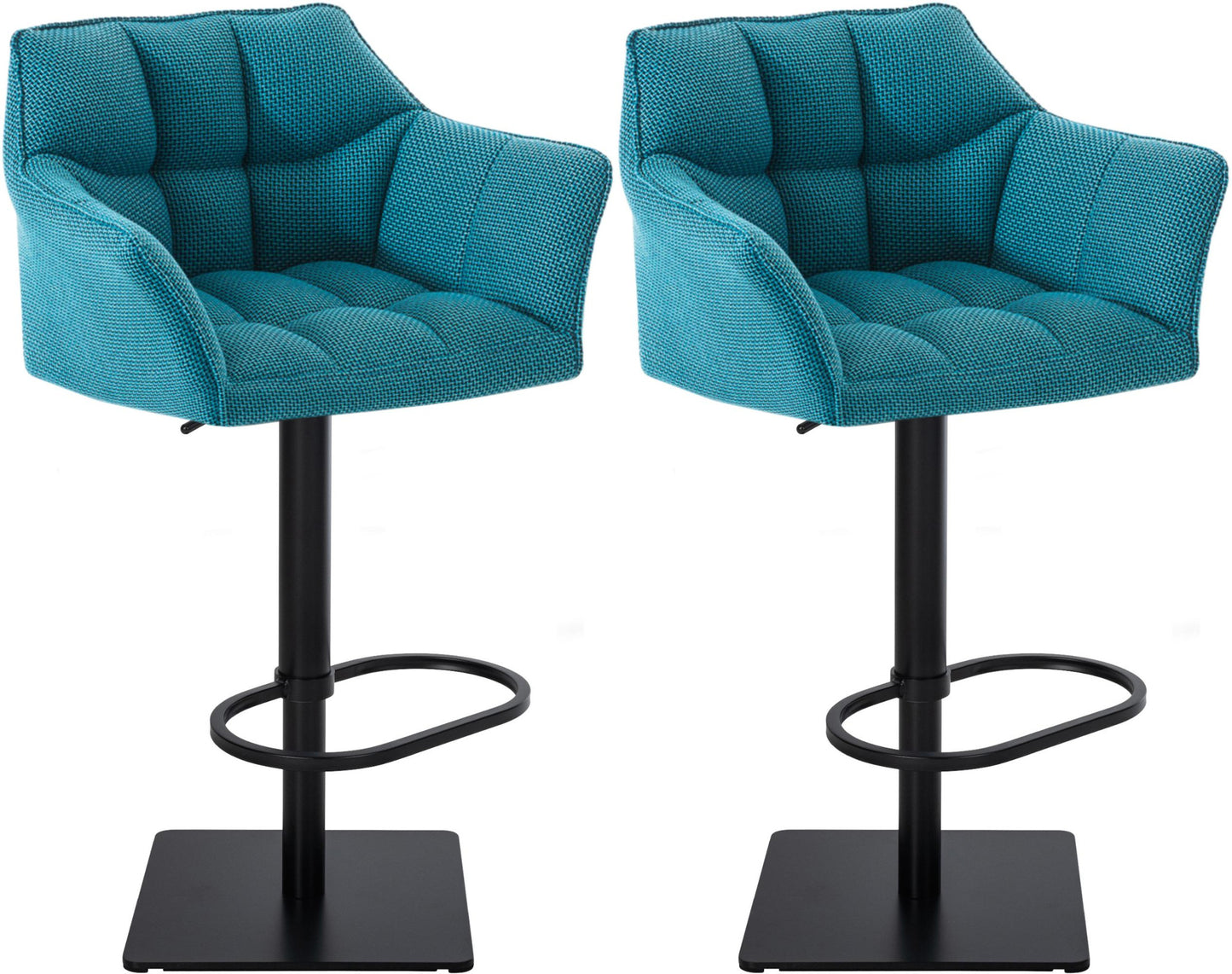 2er Set Barhocker Damaso Stoffbezug