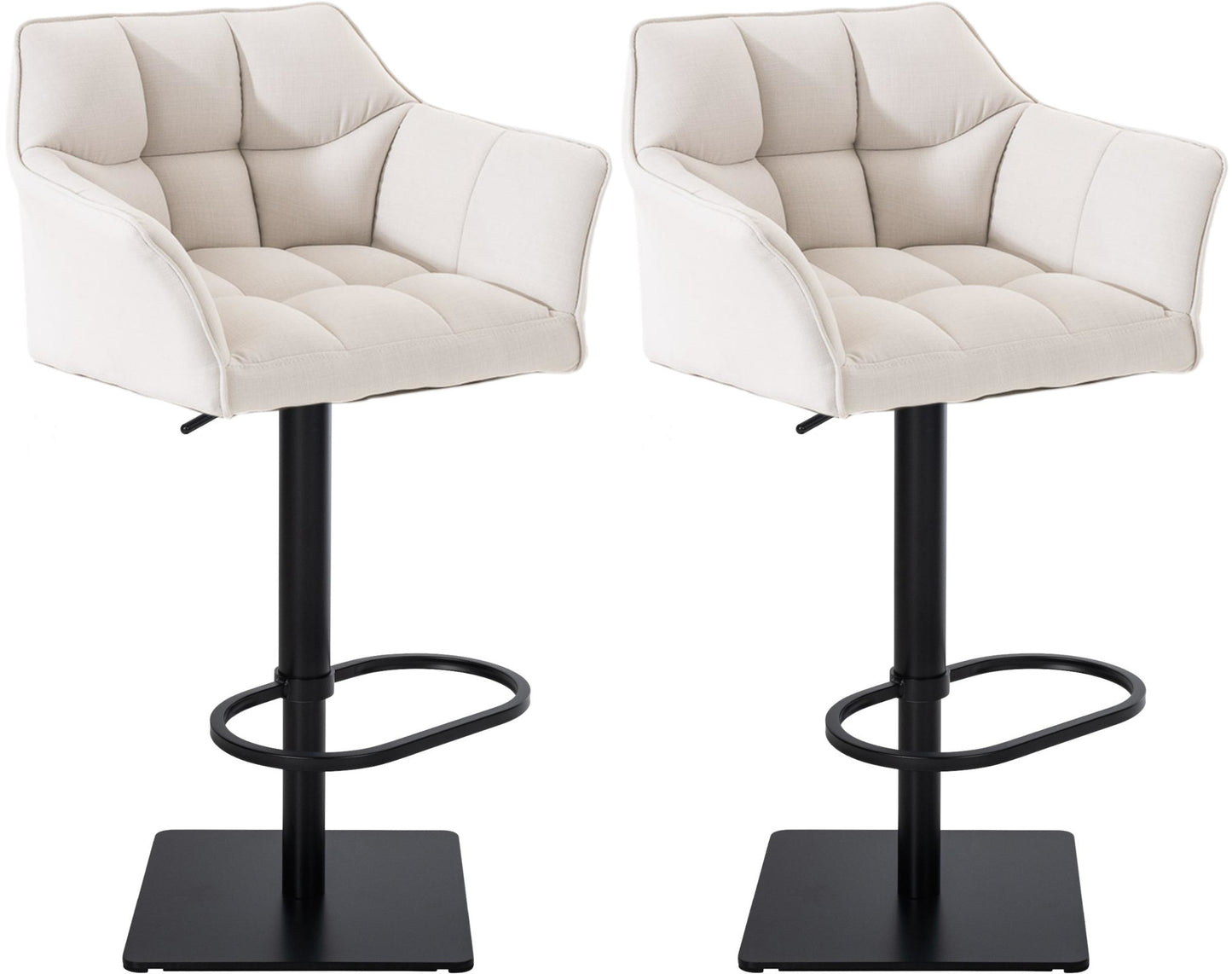 2er Set Barhocker Damaso Stoffbezug