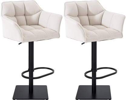 2er Set Barhocker Damaso Stoffbezug