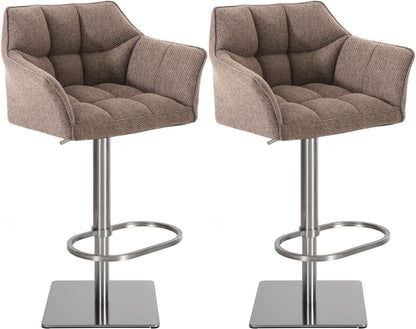 2er Set Barhocker Damaso Stoffbezug