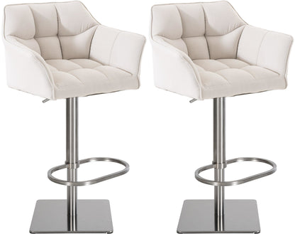 2er Set Barhocker Damaso Stoffbezug