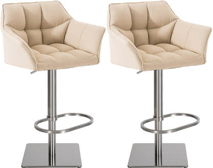 2er Set Barhocker Damaso Stoffbezug