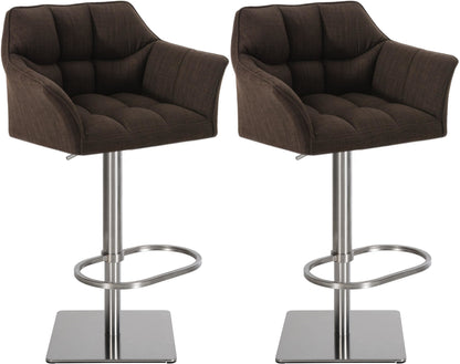 2er Set Barhocker Damaso Stoffbezug