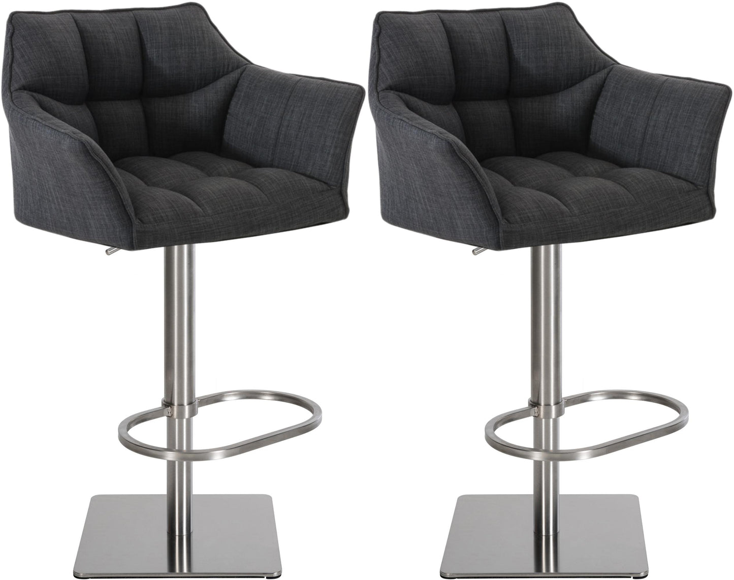 2er Set Barhocker Damaso Stoffbezug