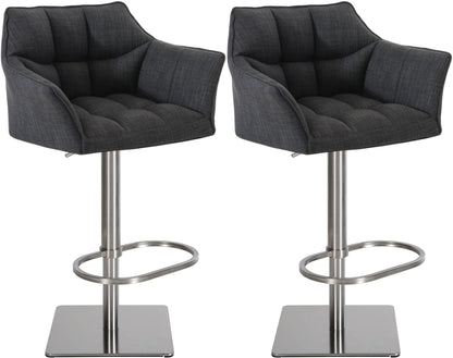 2er Set Barhocker Damaso Stoffbezug