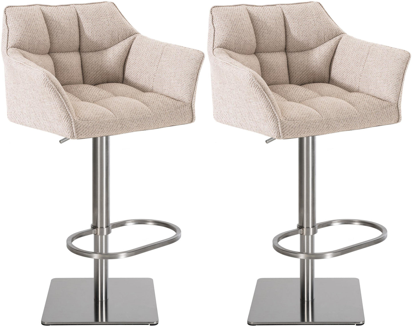 2er Set Barhocker Damaso Stoffbezug