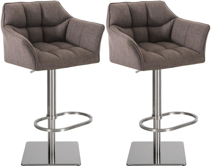 2er Set Barhocker Damaso Stoffbezug