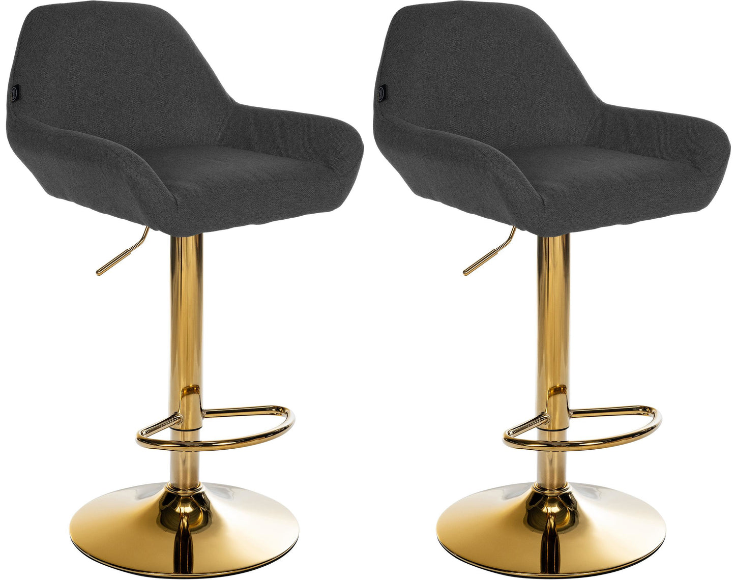 2er Set Barhocker Braga Gold Stoff