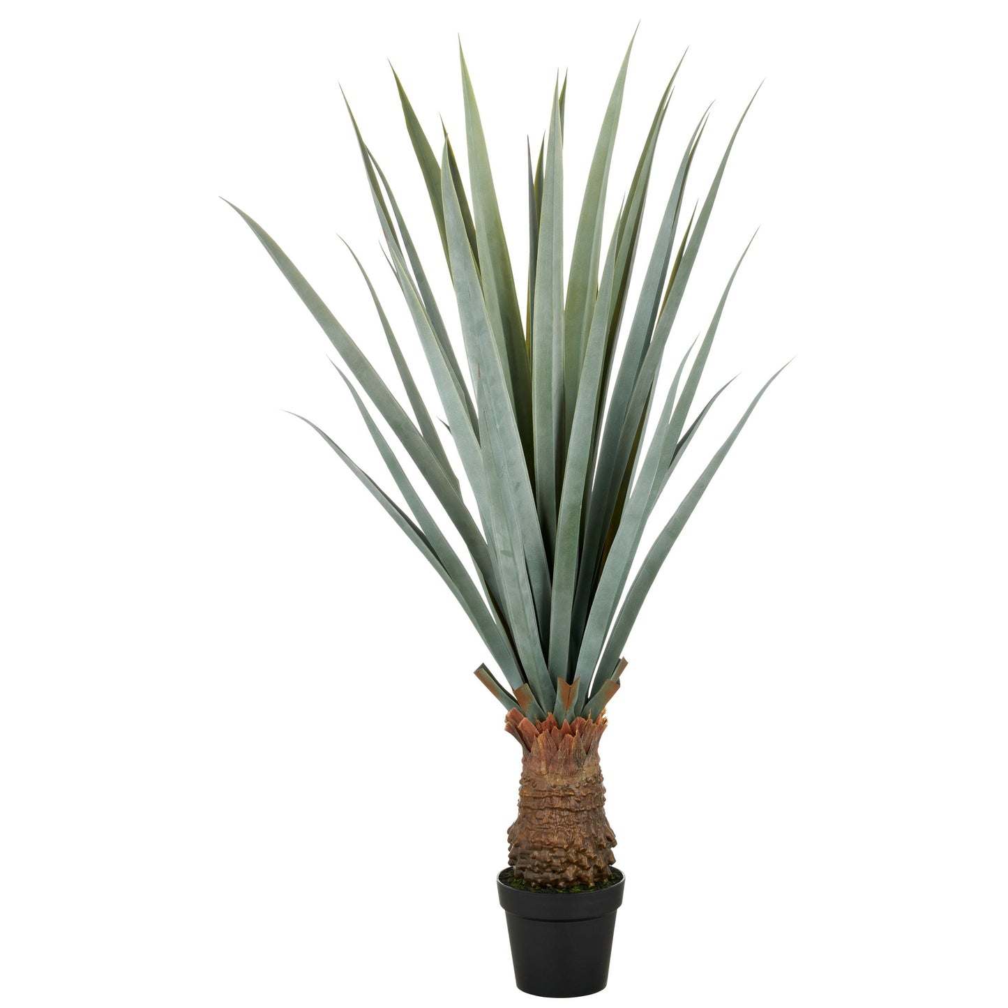 Agave Angustifolia Kunstpflanze 140 cm grüngrau UV-beständig im Kunststofftopf 20x17 cm langlebig pflegeleicht