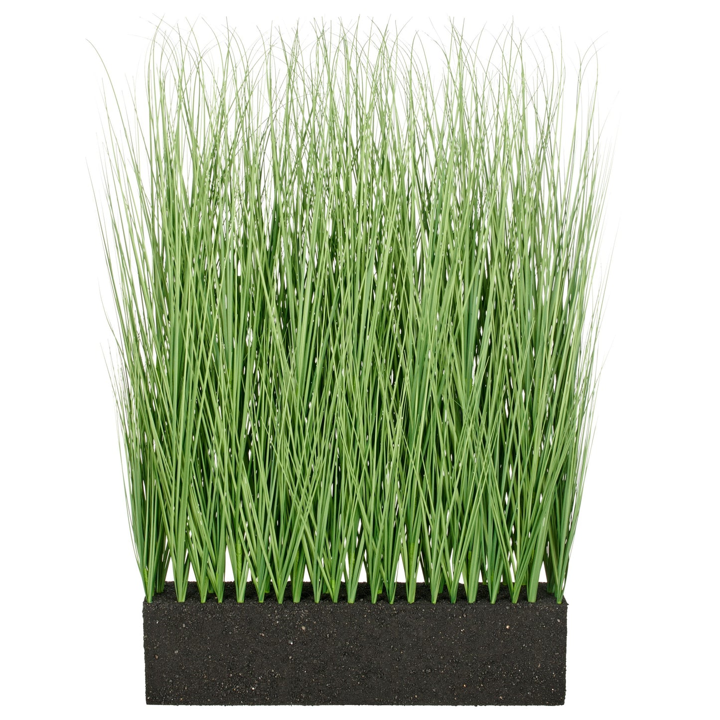 Miscanthusgras Raumteiler 115 cm grün mit UV-beständigem Hartschaumblock 72x15x18 cm Kunstpflanze