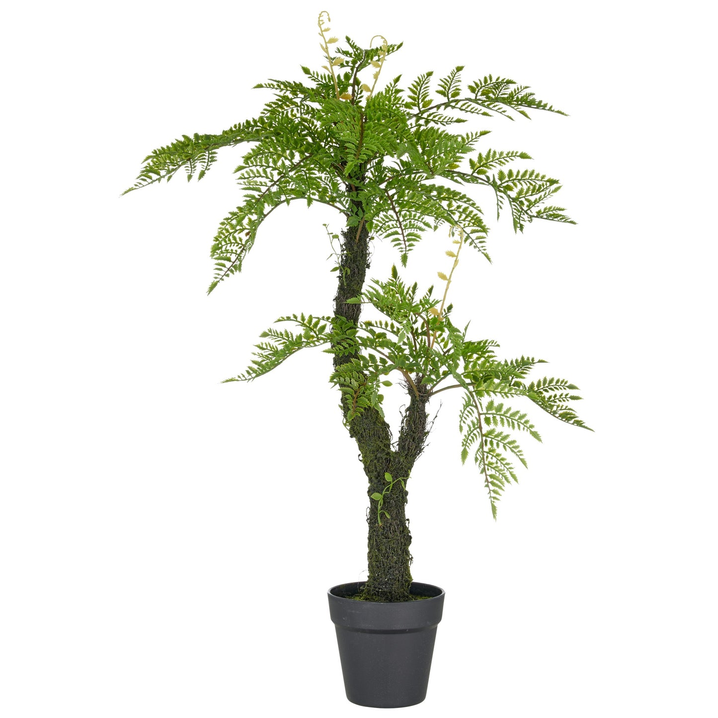 Baumfarn auf Moosstamm 80cm grün im Kunststofftopf 13,5x13cm künstliche Zimmerpflanze dekorativ