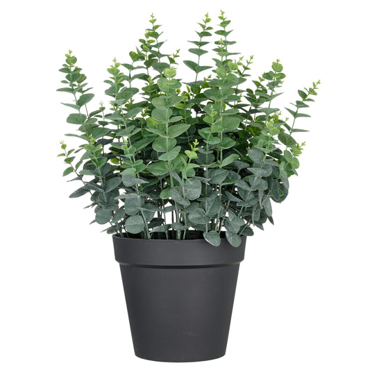 Eukalyptus Gunnii XXL 70 cm grün, UV-beständige Kunstpflanze im Kunststofftopf 28x25 cm