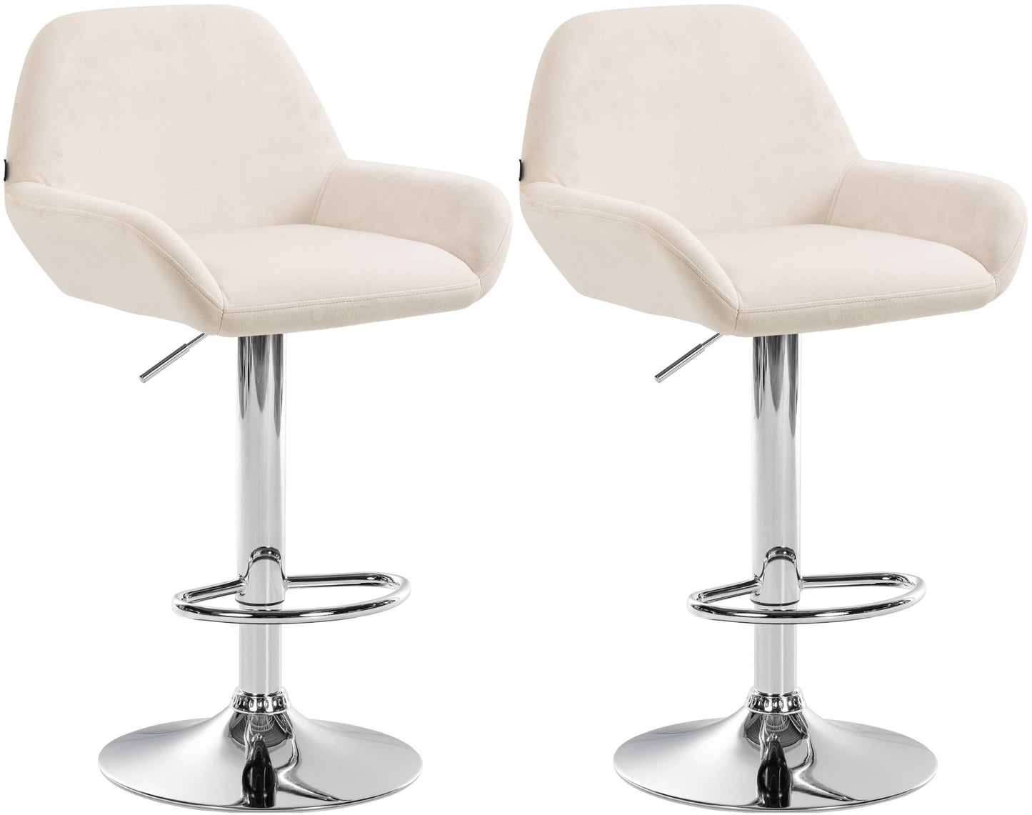 2er Set Barhocker Braga Samt