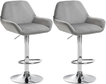 2er Set Barhocker Braga Samt