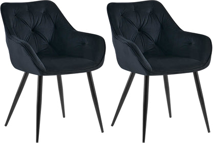 2er Set Esszimmerstühle Cassis Samtbezug