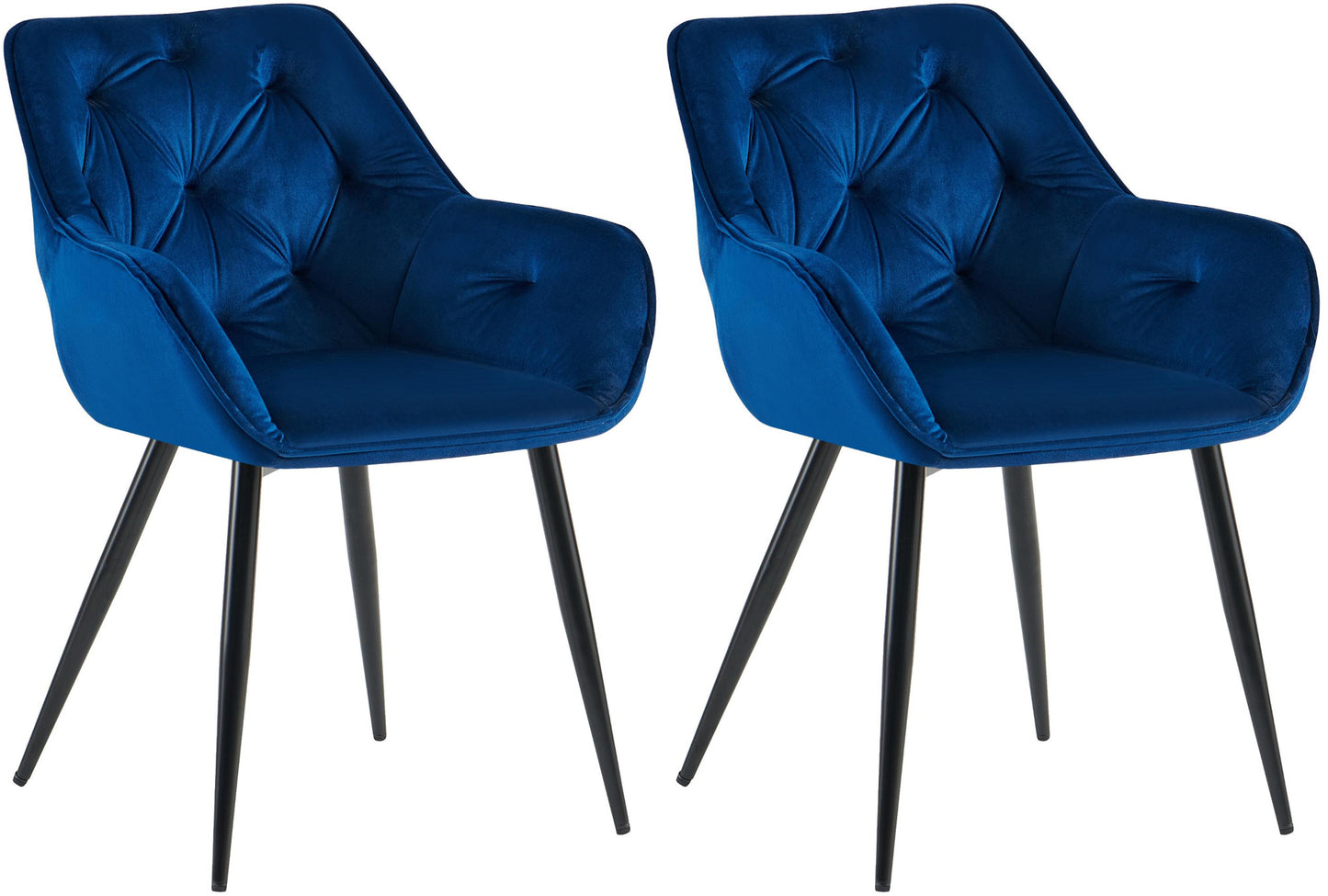 2er Set Esszimmerstühle Cassis Samtbezug