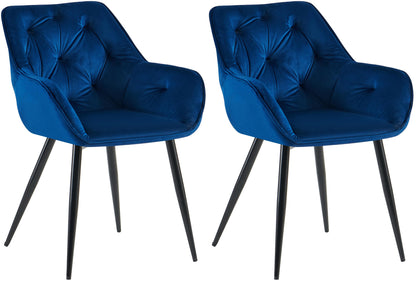 2er Set Esszimmerstühle Cassis Samtbezug