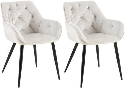 2er Set Esszimmerstühle Cassis Samtbezug