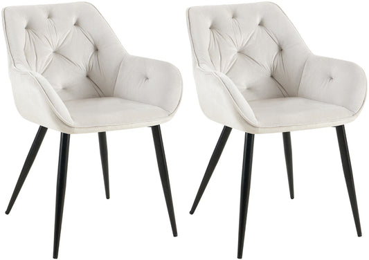 2er Set Esszimmerstühle Cassis Samtbezug