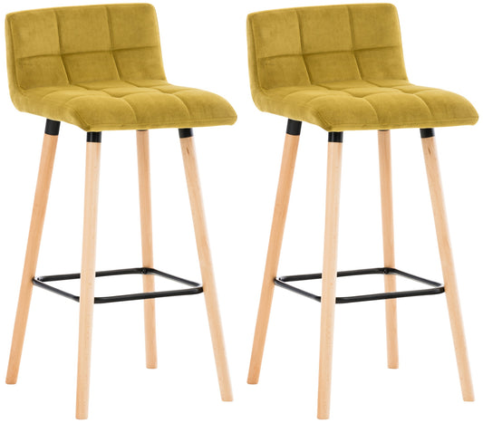 2er Set Barhocker Lincoln Samt