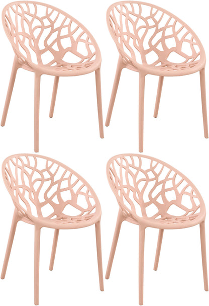 4er Set Stapelbare Gartenstühle Hope