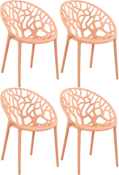 4er Set Stapelbare Gartenstühle Hope
