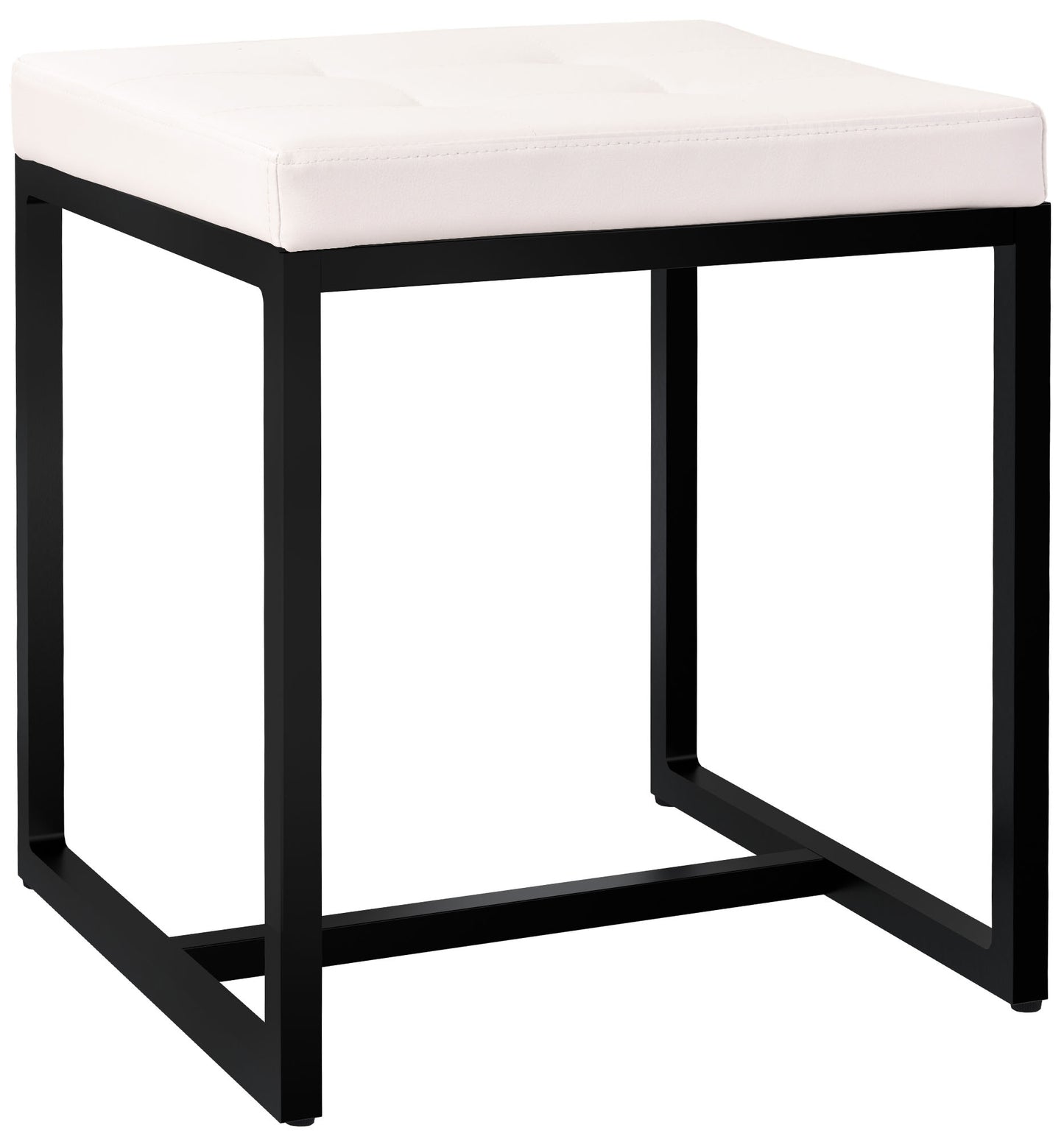 Sitzhocker Barci mit schwarzem Gestell