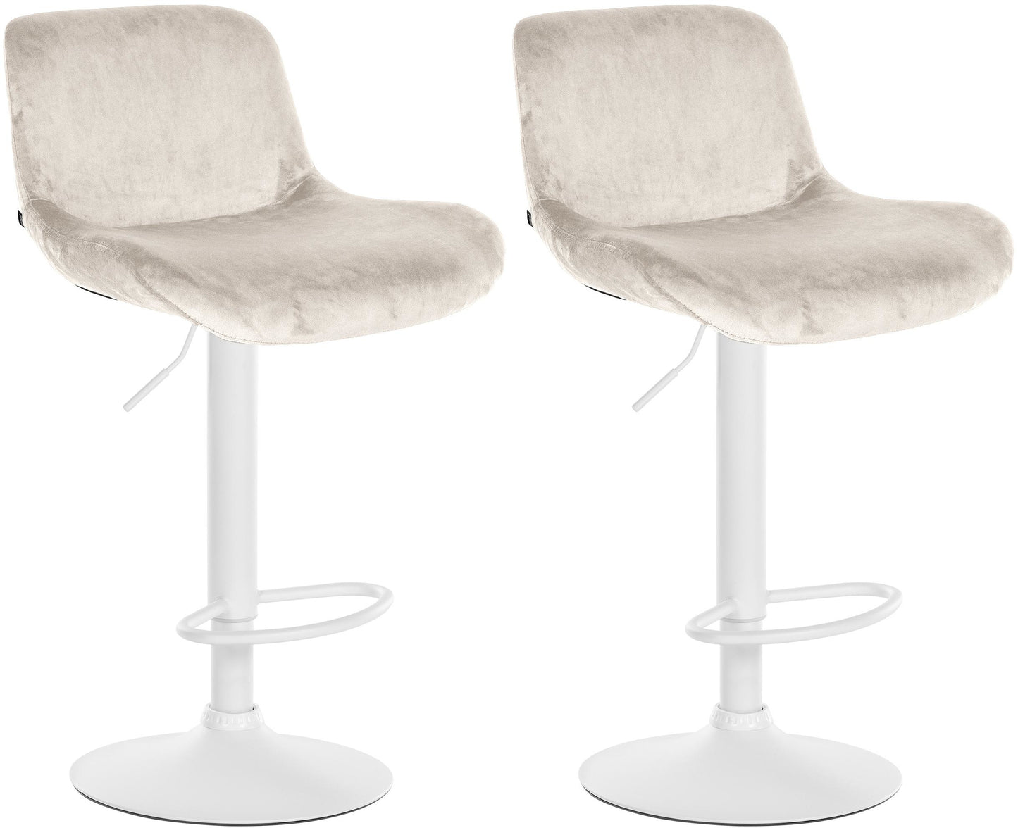 2er Set Barhocker Solon Weiß