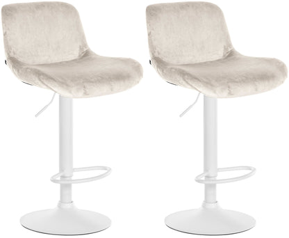 2er Set Barhocker Solon Weiß
