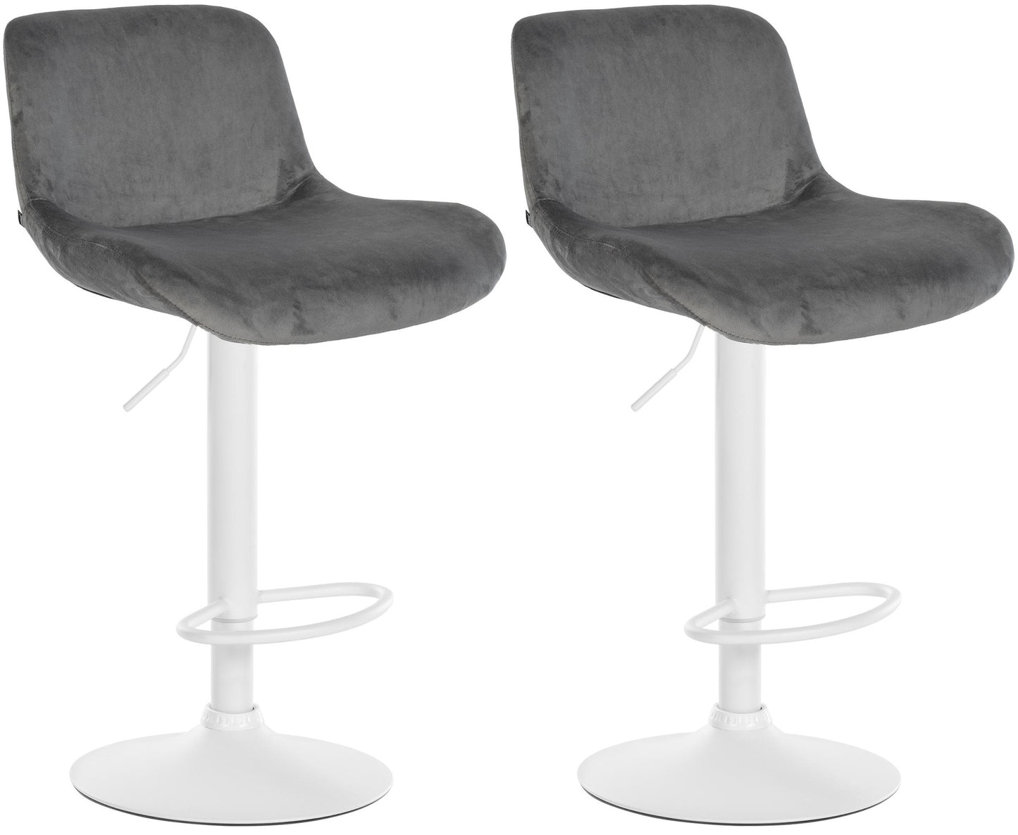 2er Set Barhocker Solon Weiß