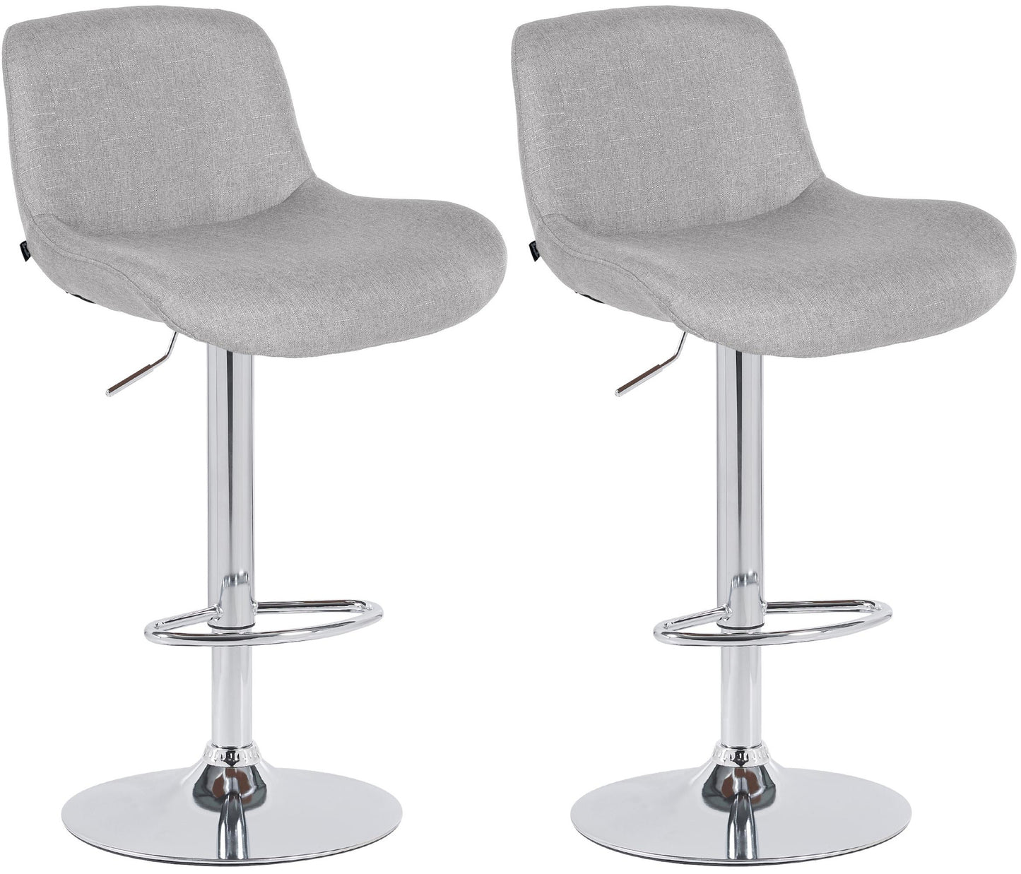 2er Set Barhocker Solon Chrom