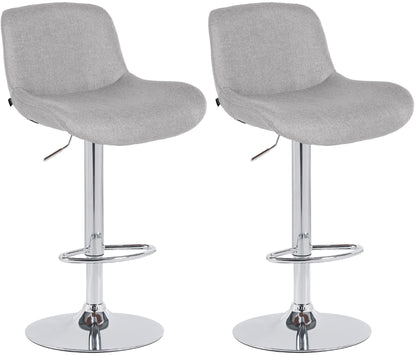2er Set Barhocker Solon Chrom