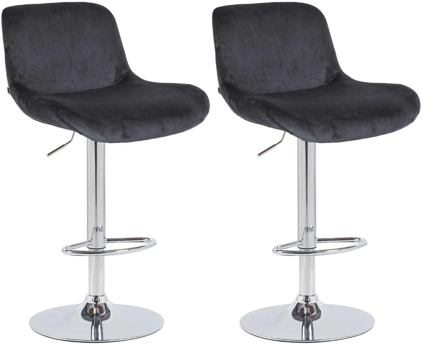 2er Set Barhocker Solon Chrom