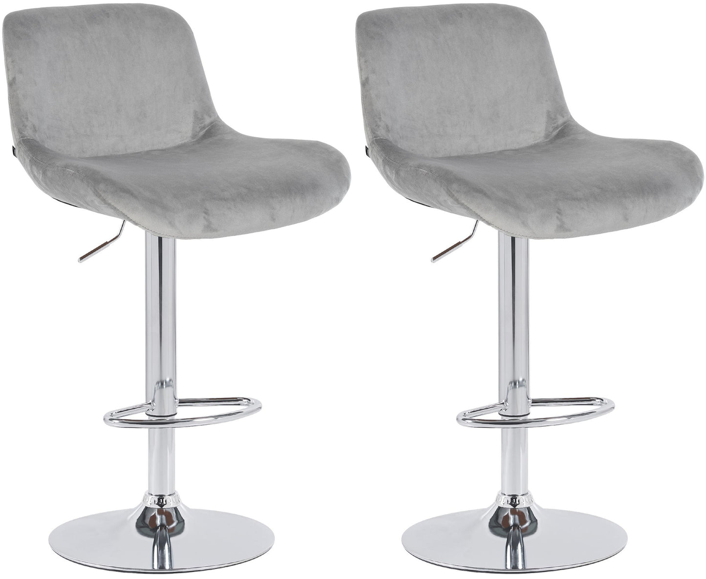 2er Set Barhocker Solon Chrom