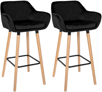 2er Set Barhocker Grant Samt