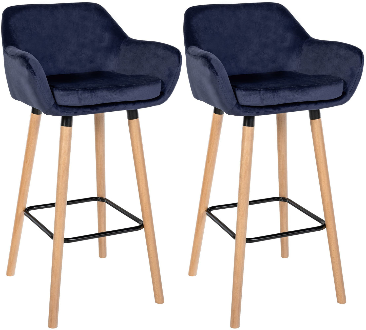 2er Set Barhocker Grant Samt