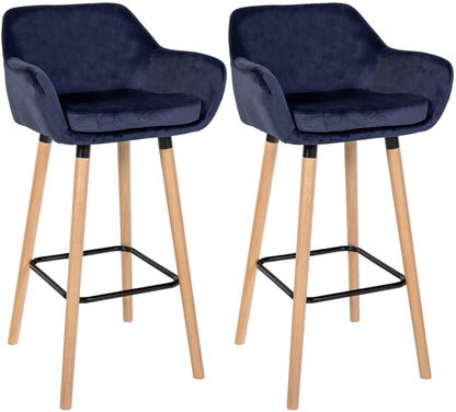 2er Set Barhocker Grant Samt