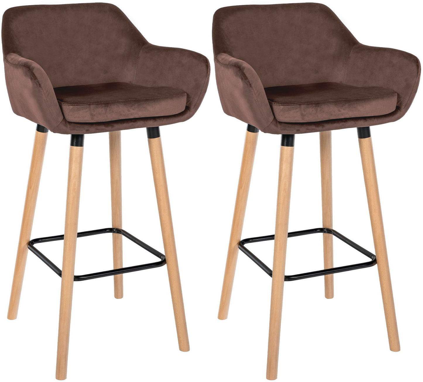 2er Set Barhocker Grant Samt