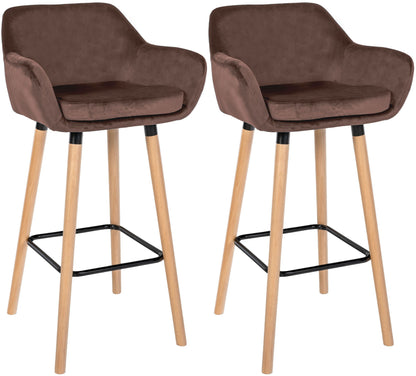 2er Set Barhocker Grant Samt