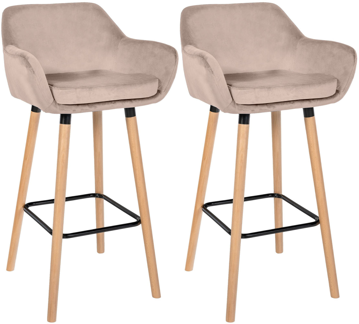 2er Set Barhocker Grant Samt