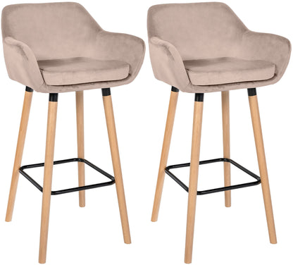 2er Set Barhocker Grant Samt