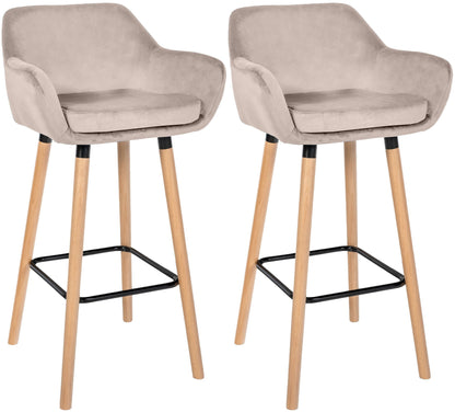 2er Set Barhocker Grant Samt