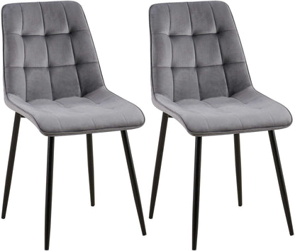 2er Set Esszimmerstuhl Gifford Samtbezug