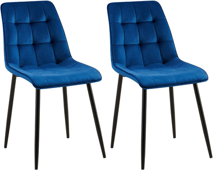 2er Set Esszimmerstuhl Gifford Samtbezug