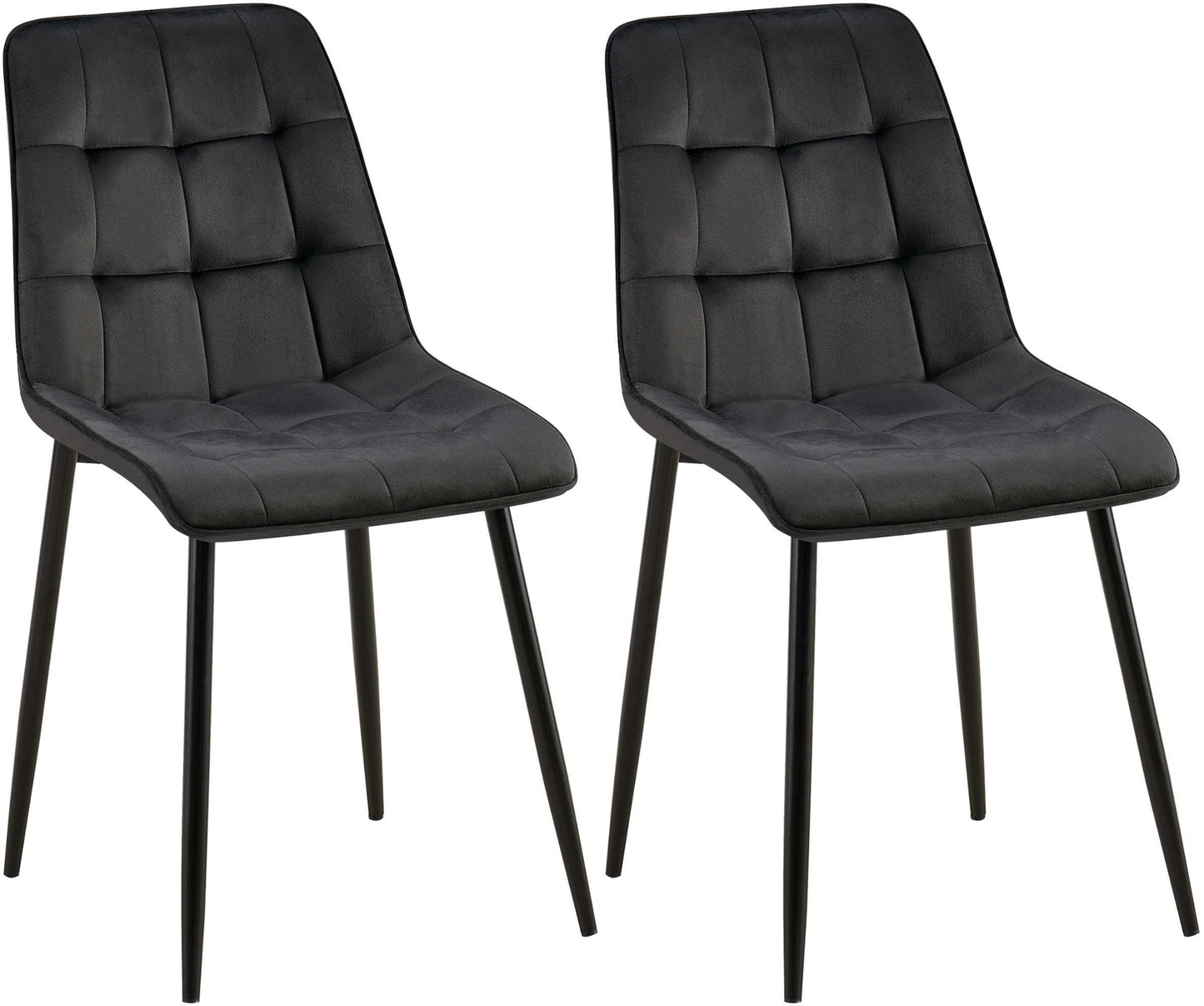 2er Set Esszimmerstuhl Gifford Samtbezug