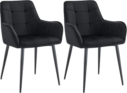 2er Set Esszimmerstuhl Ferndale Samt