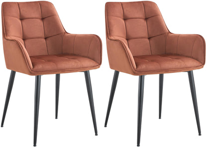 2er Set Esszimmerstuhl Ferndale Samt