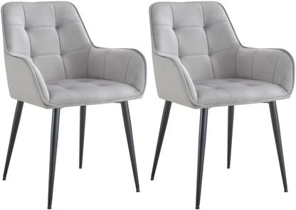 2er Set Esszimmerstuhl Ferndale Samt