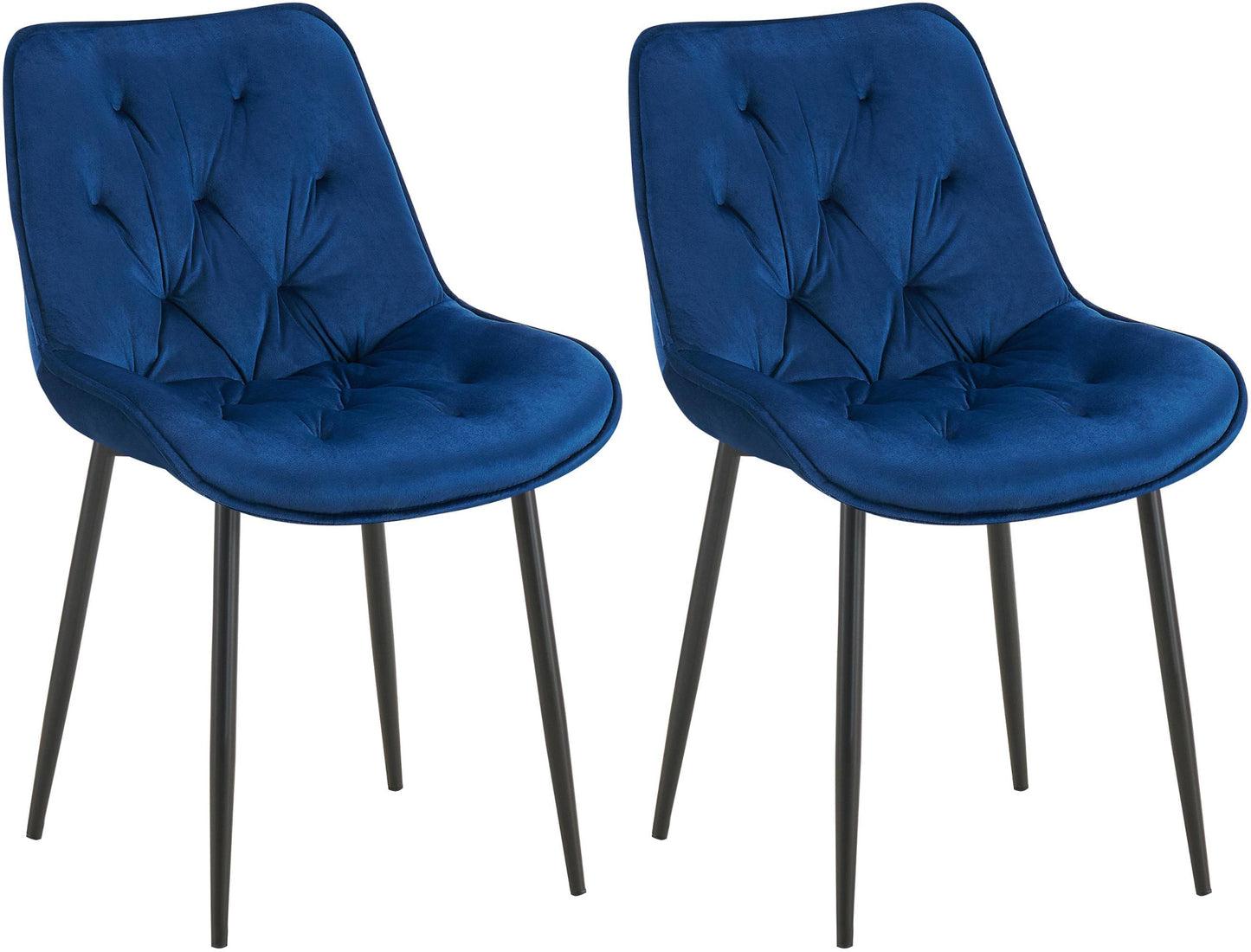 2er Set Esszimmerstuhl Wallace Samt