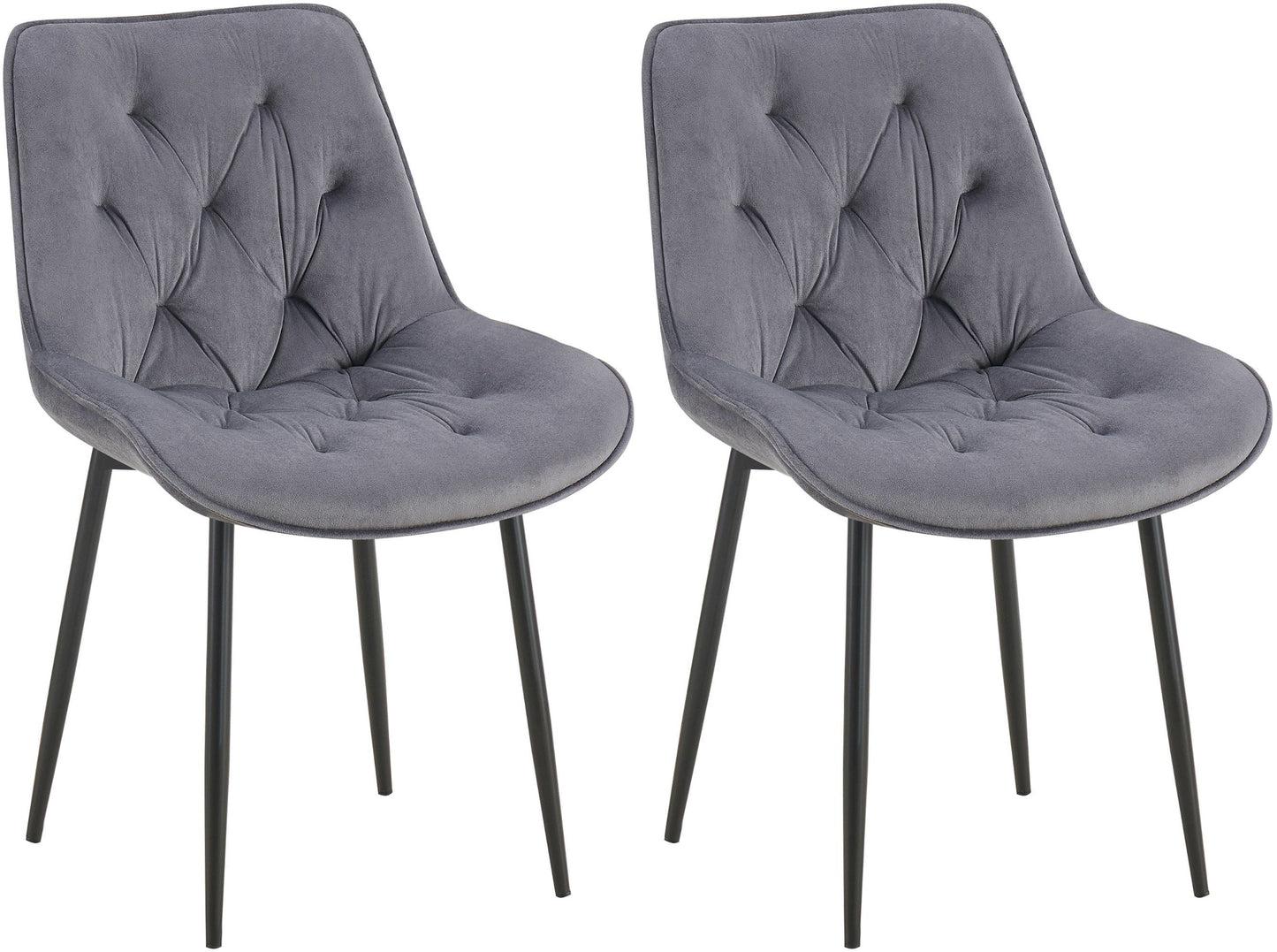 2er Set Esszimmerstuhl Wallace Samt